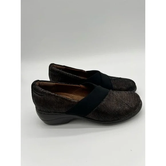 New Cobb Hill by New Balance Brown and Black Slip on Clogs Comfort Flats 7N - Picture 9 of 11